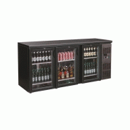 Frigo de bar noir 3 portes groupe sur le coté - P7450.0340