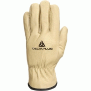 Gant cuir de bovin hydrofuge paume fleur retournée doublé kevlar® - 2 fils - fibkv02 Gant cuir de bovin hydrofuge paume fleur retournée doublé kevlar® - 2 fils - fibkv02