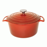 Grande cocotte ronde orange - Vogue - fonte - 4L - 125(H)x 235(Ø)mm Grande cocotte ronde orange - Vogue - fonte - 4L - 125(H)x 235(Ø)mm