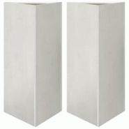 Helloshop26 - Jardinière bac lit surélevé plantes fleurs jardin terrasses lot de 2 triangulaire 40 x 34,5 x 70 cm acier inoxydable 02_0039103 - 300 Helloshop26 - Jardinière bac lit surélevé plantes fleurs jardin terrasses lot de 2 triangulaire 40 x 34,5 x 70 cm acier inoxydable 02_0039103 - 300