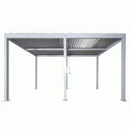 Mendler Carport HWC-L46, Abri voiture garage, structure aluminium 11cm, gouttière résistante aux tempêtes, 3x6m ~ blanc - blanc métal 103912+0