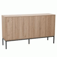 Oviala Business Buffet 3 portes moderne rectangulaire L147 cm bois clair - beige Bois massif 113570 Oviala Business Buffet 3 portes moderne rectangulaire L147 cm bois clair - beige Bois massif 113570