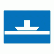 Panneau E4 - Bac ne naviguant pas librement - fluvial