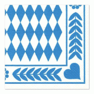 Papstar 250 serviettes motif Oktoberfest - multicolore papier 84477