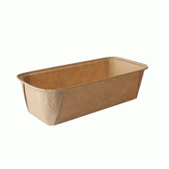 Papstar Lot de 25 moules en papier sulfurisé, long. 230 mm, 1033 ml, brun - marron papier 87118