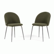 RATTATAN Lot de 2 chaises d’intérieur en velours côtelé avec pieds en métal, rembourrées pour cuisine, salle à manger, bar ou restaurant –Sa RATTATAN Lot de 2 chaises d’intérieur en velours côtelé avec pieds en métal, rembourrées pour cuisine, salle à manger, bar ou restaurant –Sa