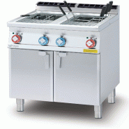 Redcook Cuiseur de pâtes électrique triphasé 2 cuves 25 + 25 lt. Cadre en acier inoxydable mesure 80x70.5 h90 cm modèle CP-78ET - 1866