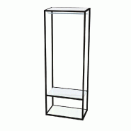 Structure penderie autoportante L64,2xP39,2xH177cm - noir mat - 3 tablettes ajoutables - Réf. 48390