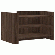 VidaXL Table basse chêne marron 80x50x50 cm Bois d'ingénierie Modèle Sirius Loft - 848345