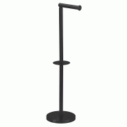 WellHome - Porte-papier toilette en acier inoxydable Ø15x60cm couleur noir mat - noir inox WH16997