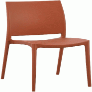 CLP Chaise de jardin Meton Plastique HBT: 81x42x49 cm Terre cuite - rouge 327540