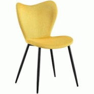 CLP Chaise de salle à manger Maika Jaune/Tissu - jaune textile 326423 CLP Chaise de salle à manger Maika Jaune/Tissu - jaune textile 326423