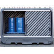 Conteneur de stockage pour produits corrosifs - 2800 L - box 100% PEHD - CONT3M-PEHD Conteneur de stockage pour produits corrosifs - 2800 L - box 100% PEHD - CONT3M-PEHD
