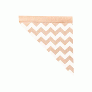Cornet à frites papier ingraissable Kraft motif blanc 100g 24x17cm - par 2000
