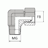 Coude 90° femelle tournant BSP x mâle gaz conique - BCFMCO90404 - Ø 1/4' - 13.15mm x 11.44mm