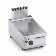 Cuistance Plancha Gaz Professionnelle Inox AISI 304 – Plaque Lisse 7 kW avec Thermocouple et Bac à Graisses - inox 4PCP700G