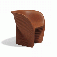 Fauteuil lounge in & out Biophilia - argile