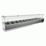 Gastro-Inox Vitrine réfrigérée à poser en acier inoxydable 10 x GN1/4 - 7445908516513