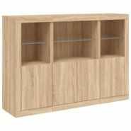 Helloshop26 - Buffet bahut commode armoire meuble de rangement organisateur cuisine salle de séjour salon avec lumières LED 3 pcs 02_0037217 - 30002 Helloshop26 - Buffet bahut commode armoire meuble de rangement organisateur cuisine salle de séjour salon avec lumières LED 3 pcs 02_0037217 - 30002