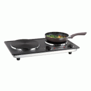 LIVOO Réchaud électrique 2 Feux 2500w Noir doc168n - noir 3523930086045