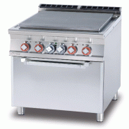 Plancha électrique avec four ventilé GN 2/1, plaque chromée, structure inox, 80x90x90 cm, Modèle TPFV-98ET - 2006