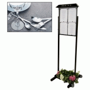 Porte menu exterieur sur pied double face lumineux normandie jurine_0