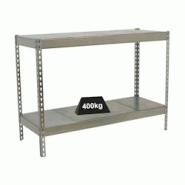 PROREGAL Étagère pour charges lourdes MINI METAL YETI TWO | HxLxP 90x150x45cm | Charge du compartiment 400kg | Galvanisé - gris métal PR_RS145-15 PROREGAL Étagère pour charges lourdes MINI METAL YETI TWO | HxLxP 90x150x45cm | Charge du compartiment 400kg | Galvanisé - gris métal PR_RS145-15