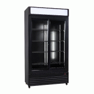 Réfrigérateur avec portes coulissantes en verres bez-780 sl noir l1120 7455.1398 COMBISTEEL