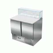 Saladette professionnel 2 portes 288 l avec plan de travail en gran... - PTHPS900G