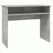 VidaXL Bureau Gris béton 90x50x74 cm Bois d'ingénierie Modèle Nova Premium - gris 801174