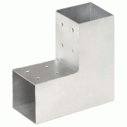 Vidaxl connecteur de poteau forme en l métal galvanisé 81x81 mm 145461