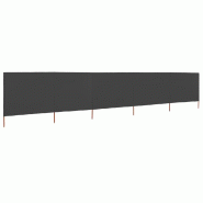 VidaXL Paravent 5 panneaux Tissu 600 x 160 cm Anthracite Modèle Ventura Vent - noir 47168