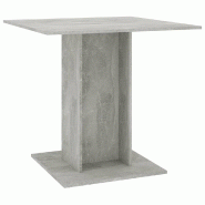 VidaXL Table à manger Gris béton 80x80x75 cm bois d'ingénierie Modèle Helios Panorama Design - Bois manufacturé 800256
