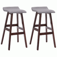 VidaXL Tabourets de bar lot de 2 gris clair tissu Modèle Titan Horizon Élite - 249584