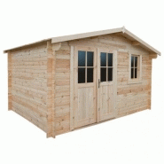 3366 - abri de jardin en bois massif 12m² plus - madriers 28mm gardy shelter