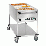 Chariot bain-marie WB3110 - 3 x GN  1/1 - Avec robinet de vidange | Bartscher