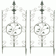CLP Jeu de 2 treillages Burgus Vert antique - vert métal 324521