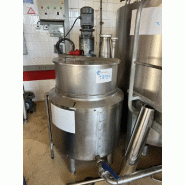 Cuve en inox de 220 litres avec agitation, demi-bidon et chauffage - référence : c13157