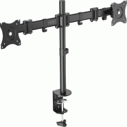 Digitus DA-90349 Support de bureau pour 2 moniteurs 38,1 cm (15") - 68,6 cm (27") Noir Pivotant, Réglable en hauteur - DA-90349
