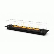 Divina Fire Cheminée À Bioéthanol Noire De 90 Cm Avec Brûleur Intégré Topline Df900Vblack - noir 8055829980363