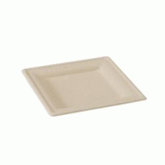 ECOLOMIQUE - 25 Pcs - Assiette carrée brune en pulpe - 200x200 mm, éco-responsable - ECO210APU2020BRF - marron Bagasse ECO210APU2020BRF ECOLOMIQUE - 25 Pcs - Assiette carrée brune en pulpe - 200x200 mm, éco-responsable - ECO210APU2020BRF - marron Bagasse ECO210APU2020BRF