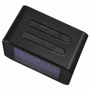 Hama Cube Réveil radio DCF avec LED, Noir, Affichage numérique - 4047443408860
