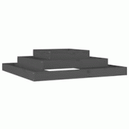 Helloshop26 - Jardinière bac lit surélevé plantes fleurs terrasse jardin 110 x 110 x 27 cm bois massif de pin gris 02_0037310 - 3000217770557 Helloshop26 - Jardinière bac lit surélevé plantes fleurs terrasse jardin 110 x 110 x 27 cm bois massif de pin gris 02_0037310 - 3000217770557