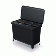 Keden - Système de tri sélectif 3 x 10L - noir plastique ZA5507