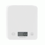 LIVOO Balance de cuisine électronique blanche DOM351W - Capacité 5 kg - ml ou g - 3523930084058
