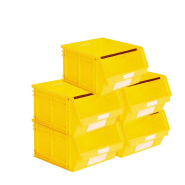 Lot de 5 bacs à bec plastique 63l jaune_0