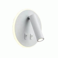 Papuq Applique de lecture LED double allumage, blanc mat, 3+9W, 3000K - blanc acier 8436613831212 Papuq Applique de lecture LED double allumage, blanc mat, 3+9W, 3000K - blanc acier 8436613831212