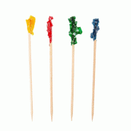 Pique bois couleur assortiment 6,5cm - par 1000