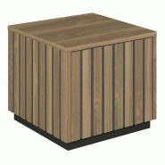 Podium 1 porte push-pull Vertigo T03 MDF noir et olivier 45x45x40cm