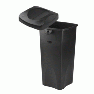 Poubelle à déchets 87 litres - Polyéthylène - Noir, Gris ou Bleu - Couvercle battant ou fente horizontale Poubelle à déchets 87 litres - Polyéthylène - Noir, Gris ou Bleu - Couvercle battant ou fente horizontale